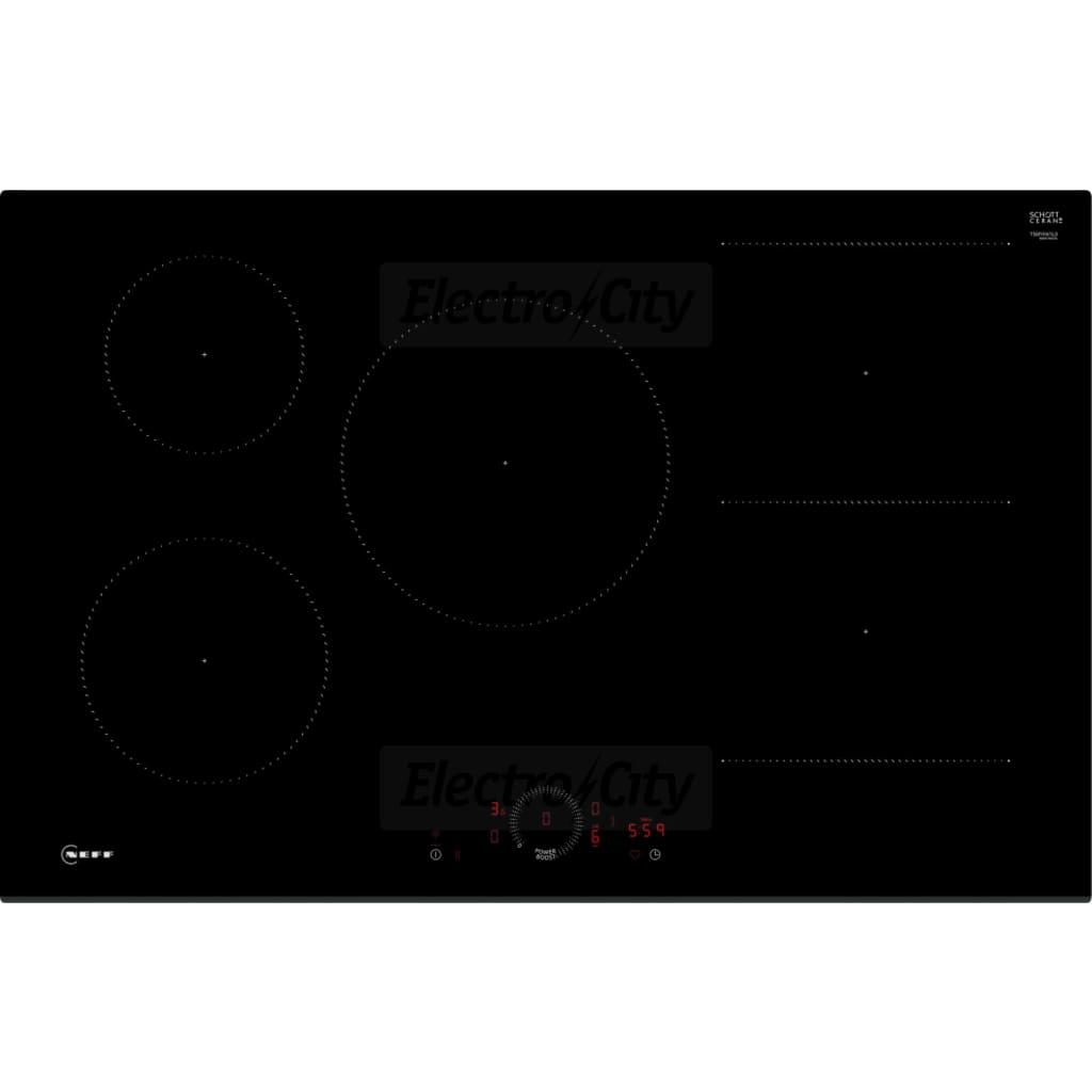 Neff Induction Hob 80cm Black | 5 Zone | Combi Induction | Home Connect | Power Boost | Twist Touch
