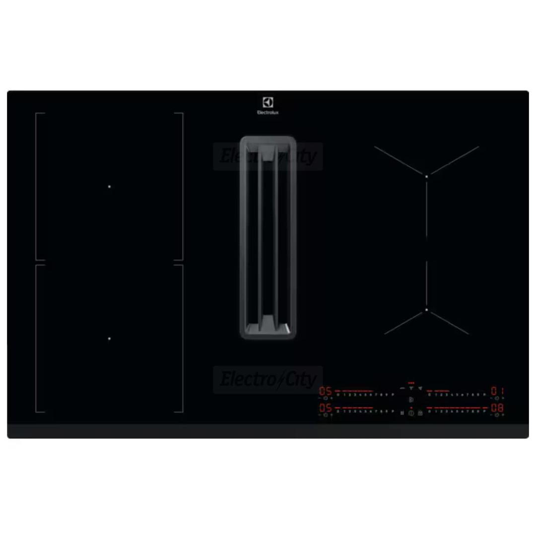 Electrolux Induction Vented Extractor Hob - Black, 4 Cooking Zones