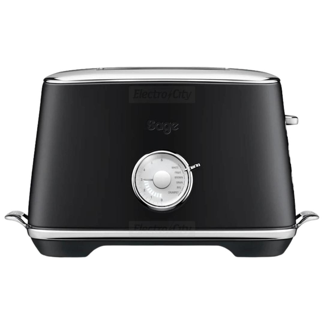 Sage Toast Select Luxe 2-Slice Toaster | Black | 6 Bread Settings | Brushed Stainless Steel