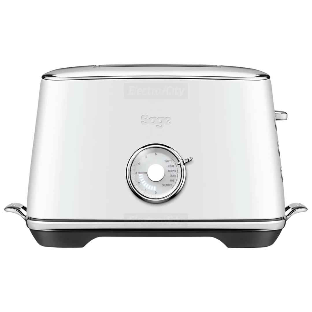 Sage 2 Slice Toaster White with Chrome accents and Settings dial