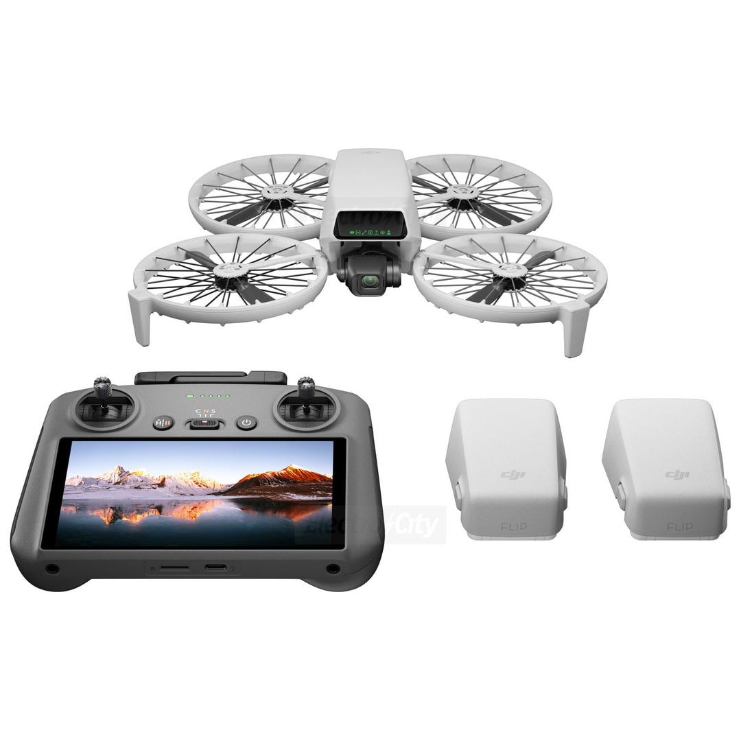 DJI Flip Fly More Combo Mini Drone with RC 2, 4K Video, Foldable Propeller Guard