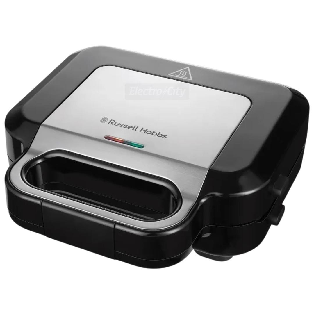 Russell Hobbs Sandwich Maker & Grill with Black and Silver Finish