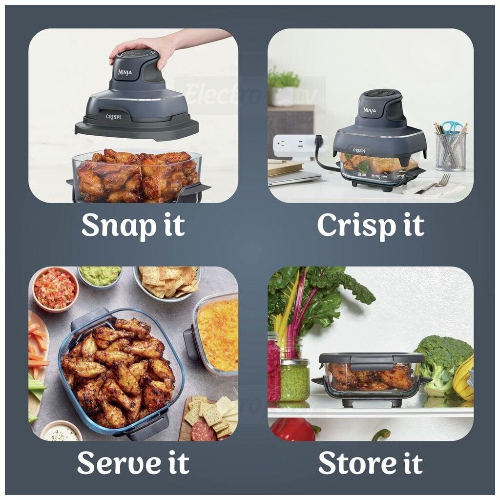 Ninja CRISPi Air Fryer | Glass Container, Crisper Plate