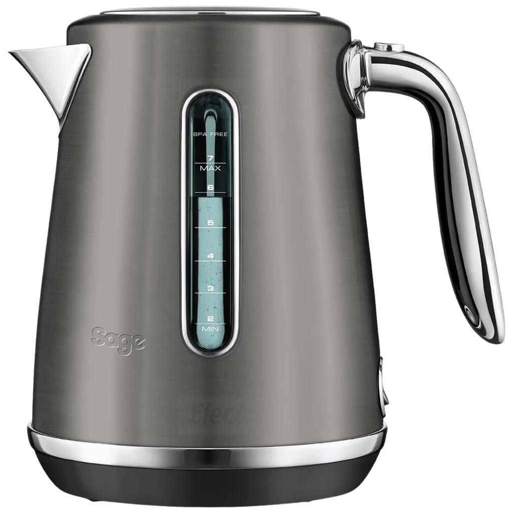 Sage Soft Top Luxe 1.7L Electric Kettle | Black Stainless Steel | BPA Free | Cordless