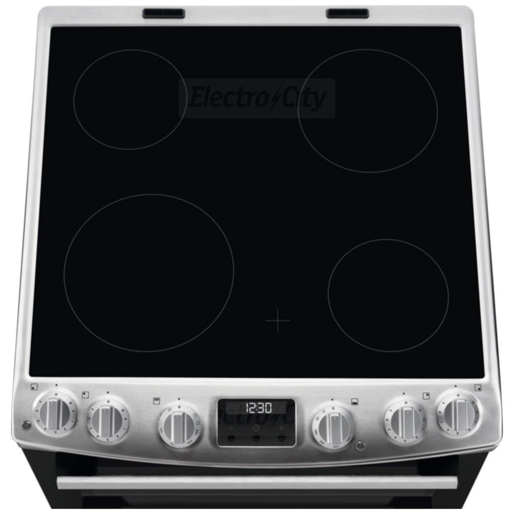 Electrolux 60cm Electric Cooker | Stainless Steel, Black | 4 Burners