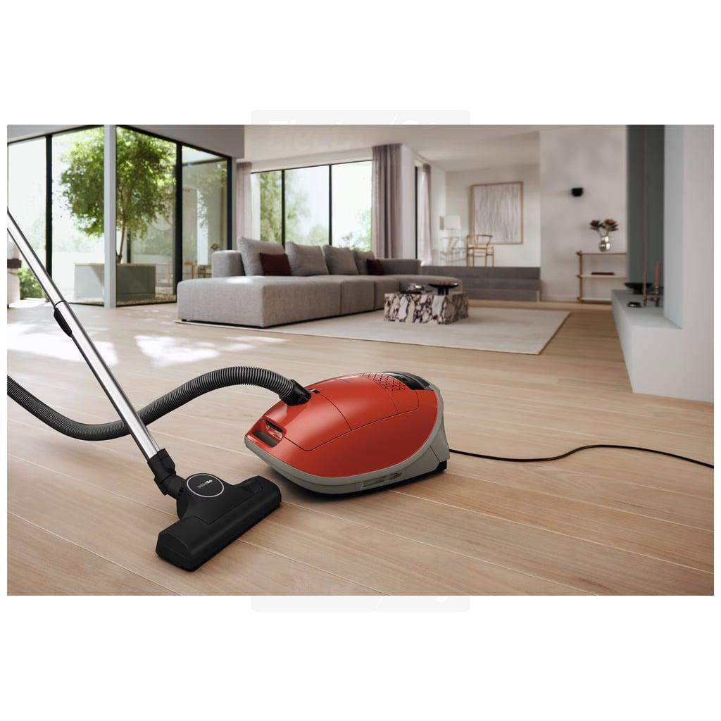 Miele Guard M1 Bagged Vacuum Cleaner Red with Hose, Floorhead, Black and Silver