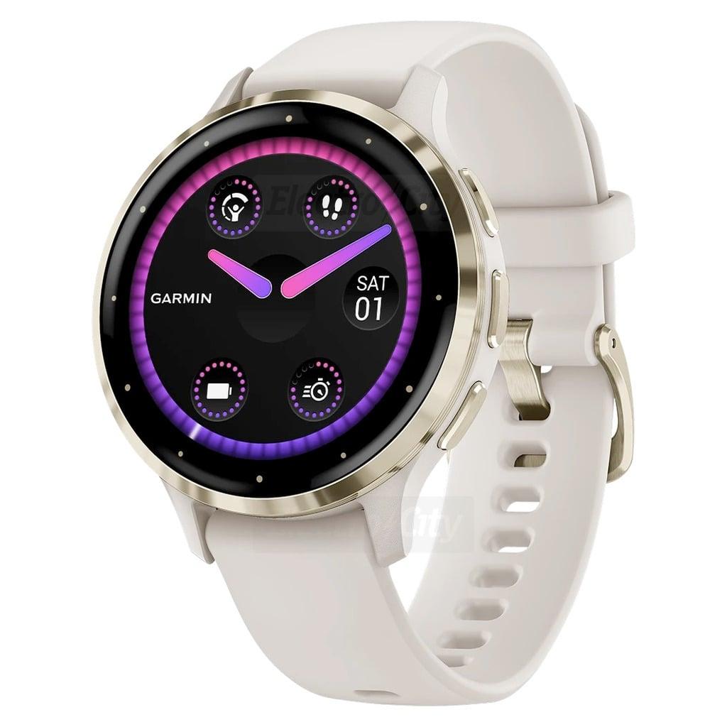 Garmin Venu 3S Smartwatch Gold & Ivory 41mm AMOLED Display Fitness Tracker