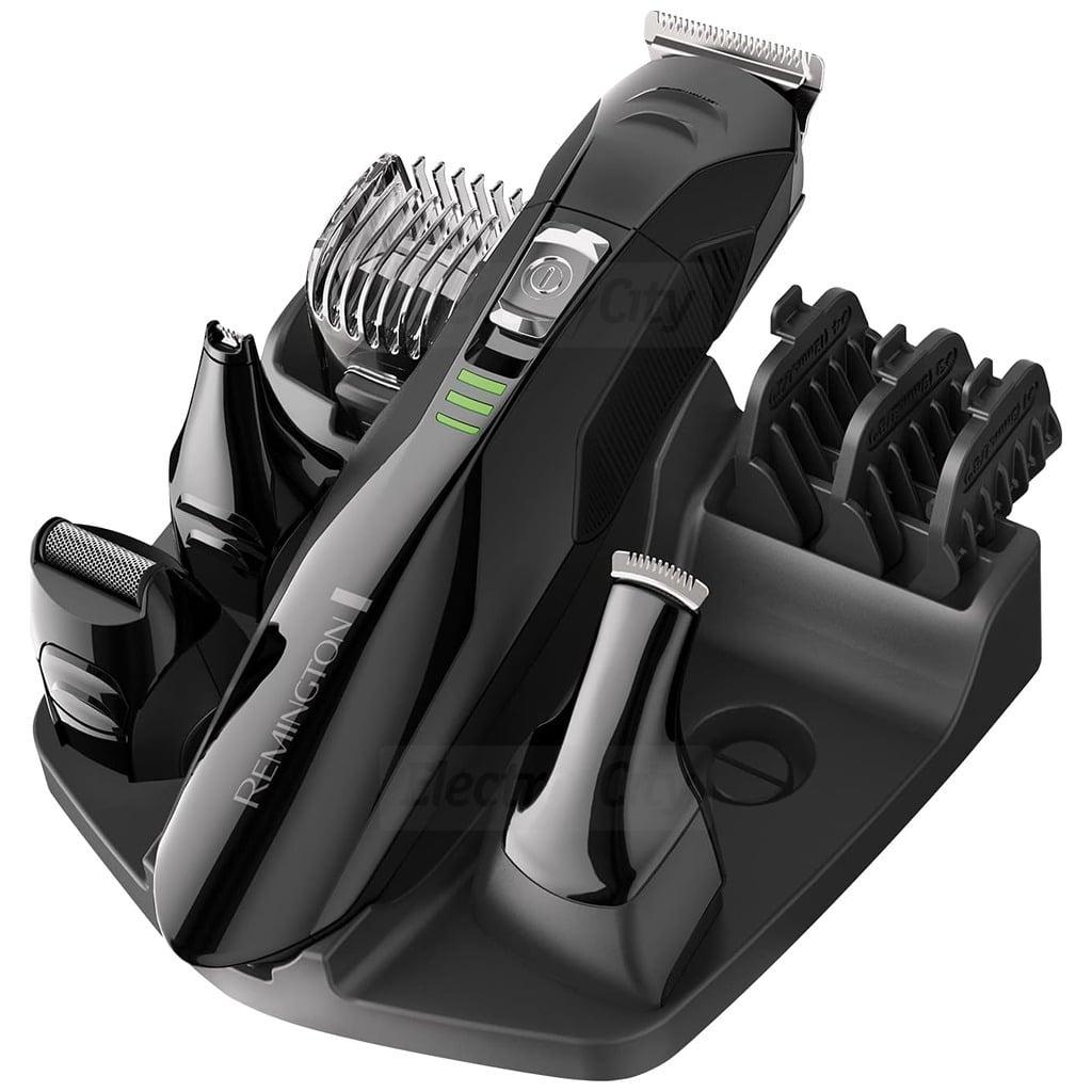 Remington PG6020 All-in-One Grooming Kit Black | Self-Sharpening Blades, Trimmer, Combs, Charging Stand