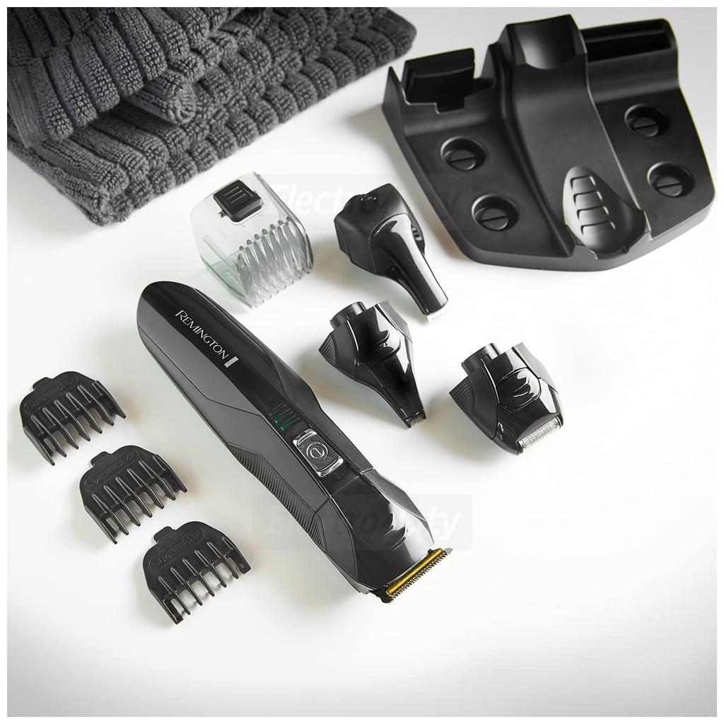 Remington PG6020 All-in-One Grooming Kit Black | Self-Sharpening Blades, Trimmer, Combs, Charging Stand