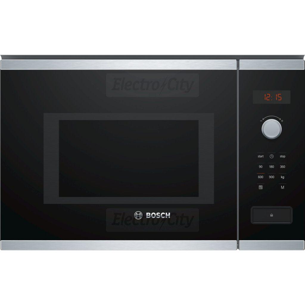 Bosch Series 4 Built-in 38cm Microwave Oven BFL553MS0B 25L 900W Solo Stainless Steel AutoPilot 7 Red LED Display Left Hinged Door