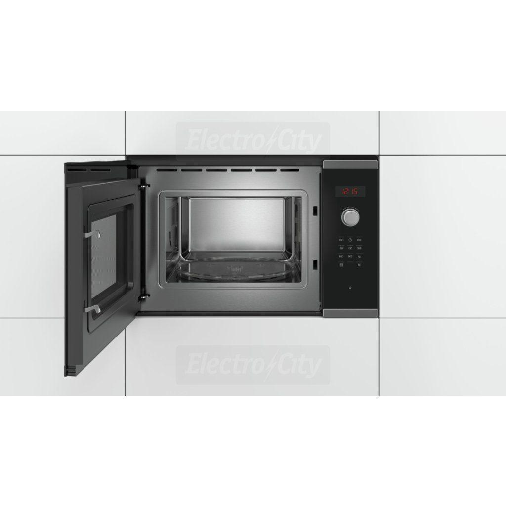 Bosch Series 4 Built-in 38cm Microwave Oven BFL553MS0B 25L 900W Solo Stainless Steel AutoPilot 7 Red LED Display Left Hinged Door