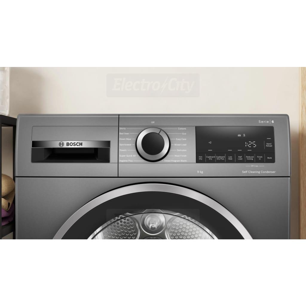 Bosch Series 6 9kg Heat Pump Dryer - Grey, SelfCleaning Condenser
