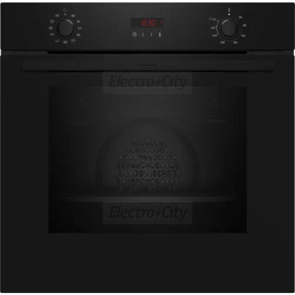 Neff Electric Oven Black 71 Litre with LED Display, Digital Timer and Rotary Controls