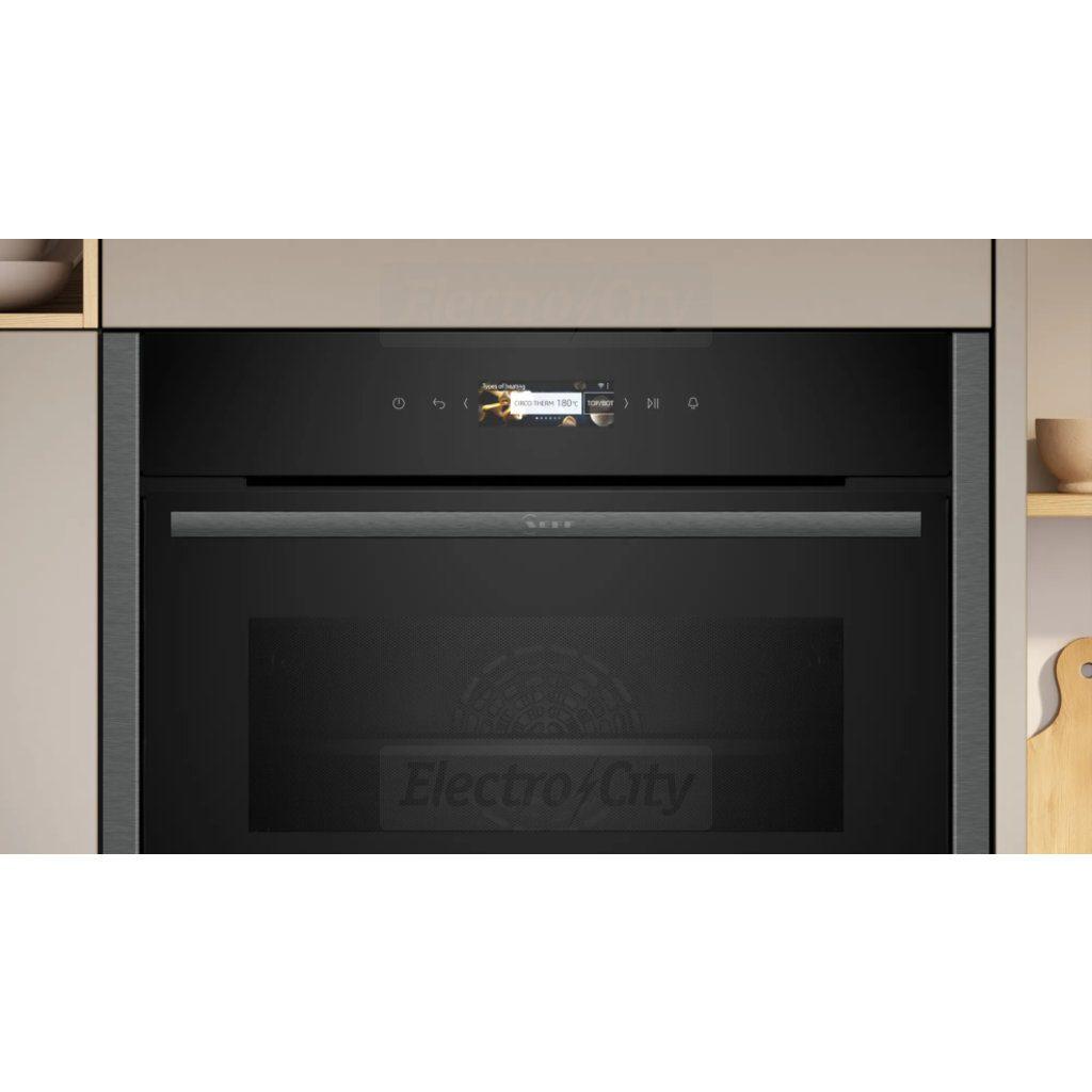 Neff Built-in Combi Oven Microwave Graphite-Grey Circo Therm 180°C