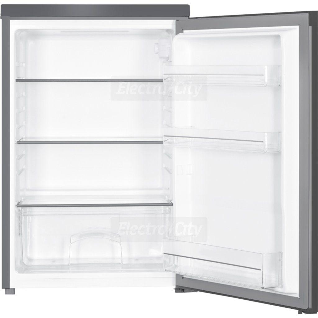 Belling 55cm Under Counter Larder Fridge - Black Steel, 127L Capacity, Reversible Door, Glass Shelves, BL130BKIX
