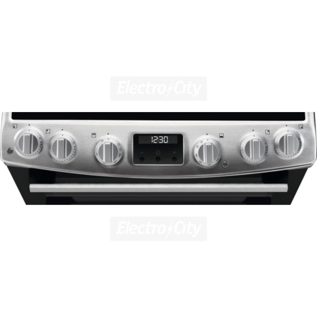 Electrolux 500 Series 60cm Electric Induction Cooker with Double Oven, Stainless Steel, Hob2Hood, Catalytic Cleaning, 77L Main Oven, 39L Second Oven