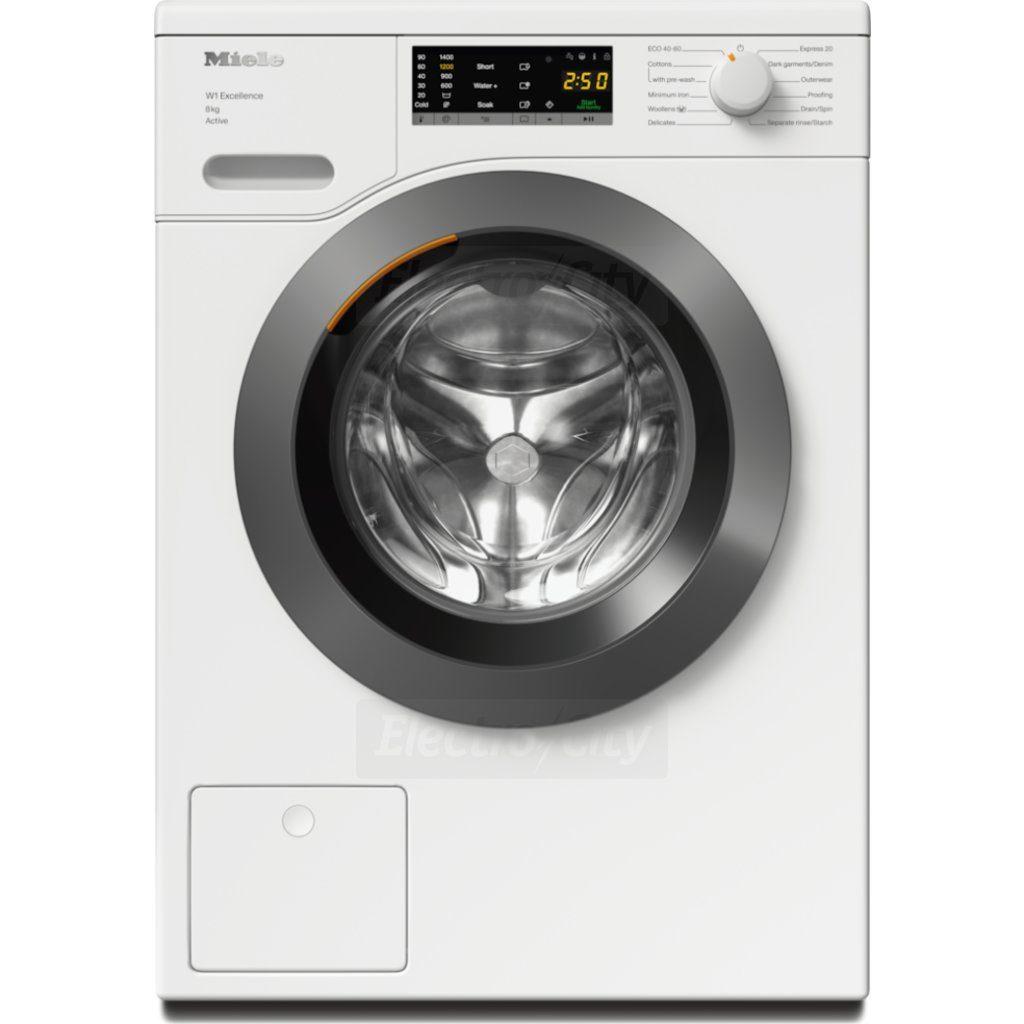 Miele W1 8kg 1400sp Washing Machine White - Active, Short, with pre-wash, Minimum iron, Woollens, Delicates