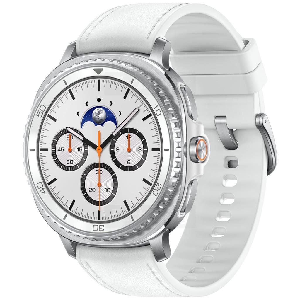 Samsung Galaxy Watch8 Classic White Smartwatch with Rotating Bezel