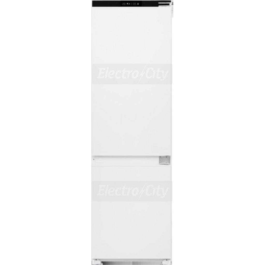 Belling Fridge Freezer White with Shelves, Drawers, Door, Interior Lights, Silver Trim