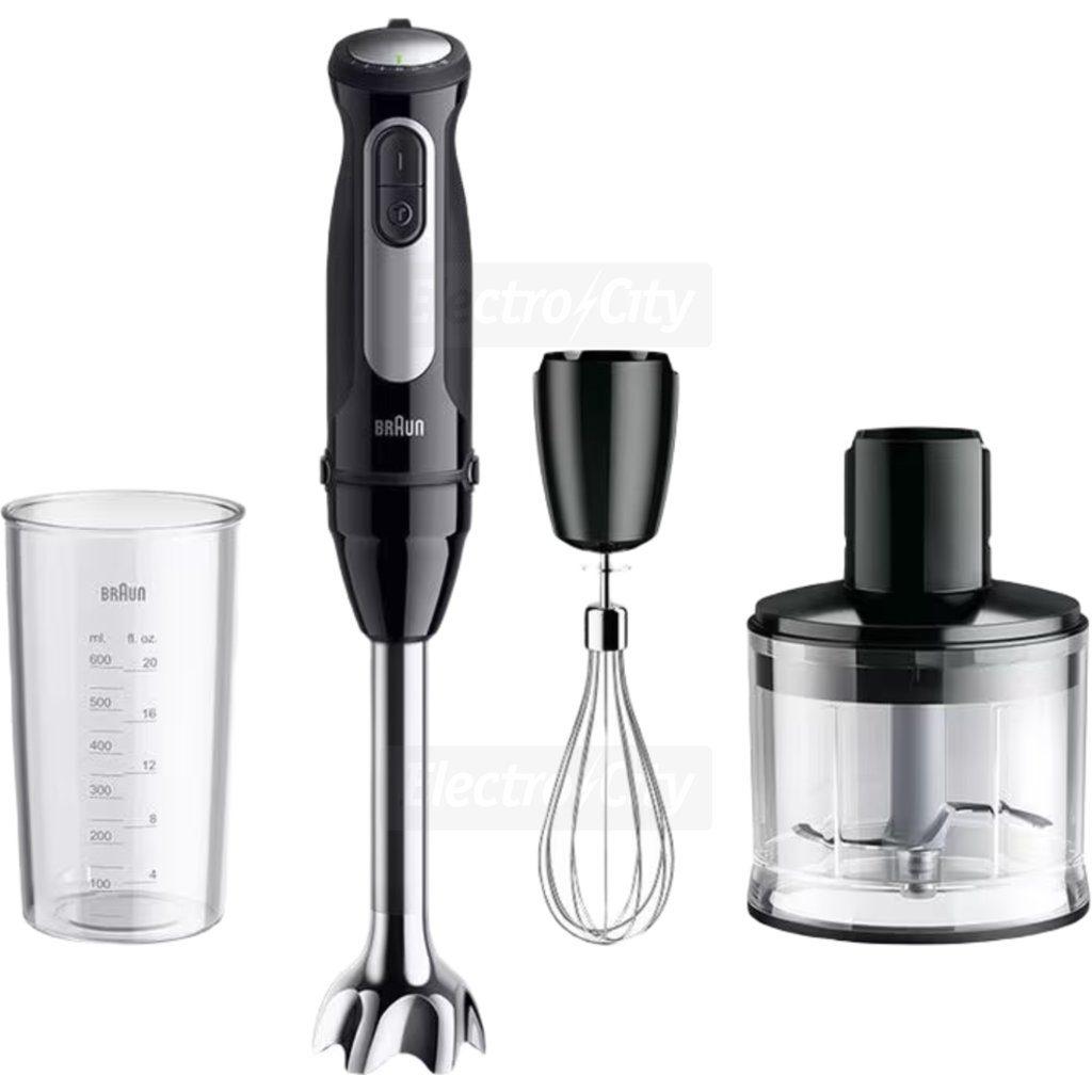 Braun MultiQuick 5 Pro Hand Blender MQ55236M 1000W 25 Speeds + Turbo with Beaker Whisk Chopper Attachment BPA Free Dishwasher Safe