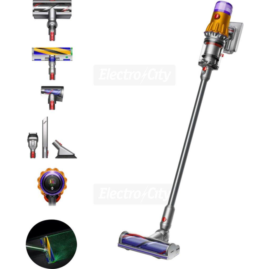 Dyson V12 Detect Slim Vacuum Cleaner with 60 minutes Battery Life, 2.2 kg Weight, Cyclonic and Anti-tangle Technology, Cleaning tools, LCD screen, Motor, Brush bar
