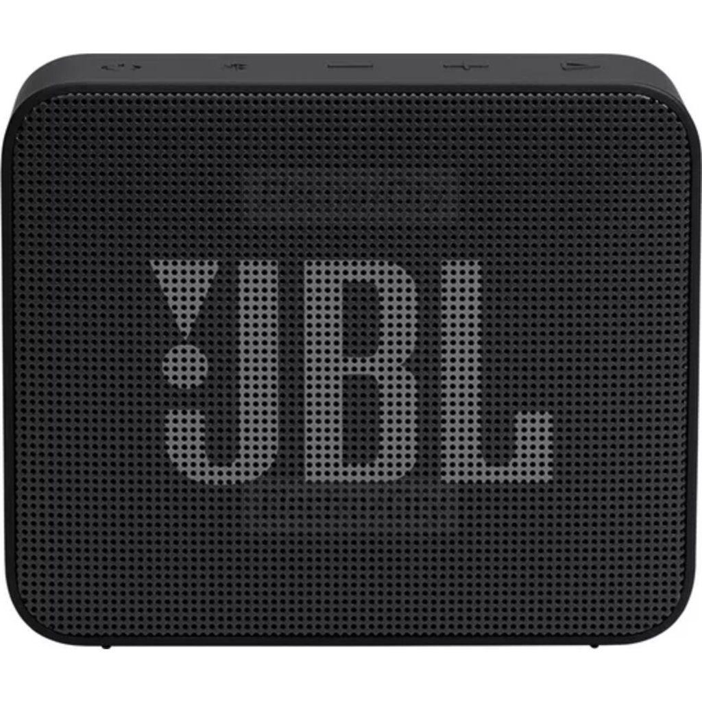 JBL Go Essential 2 Black Portable Bluetooth Speaker with JBL Logo