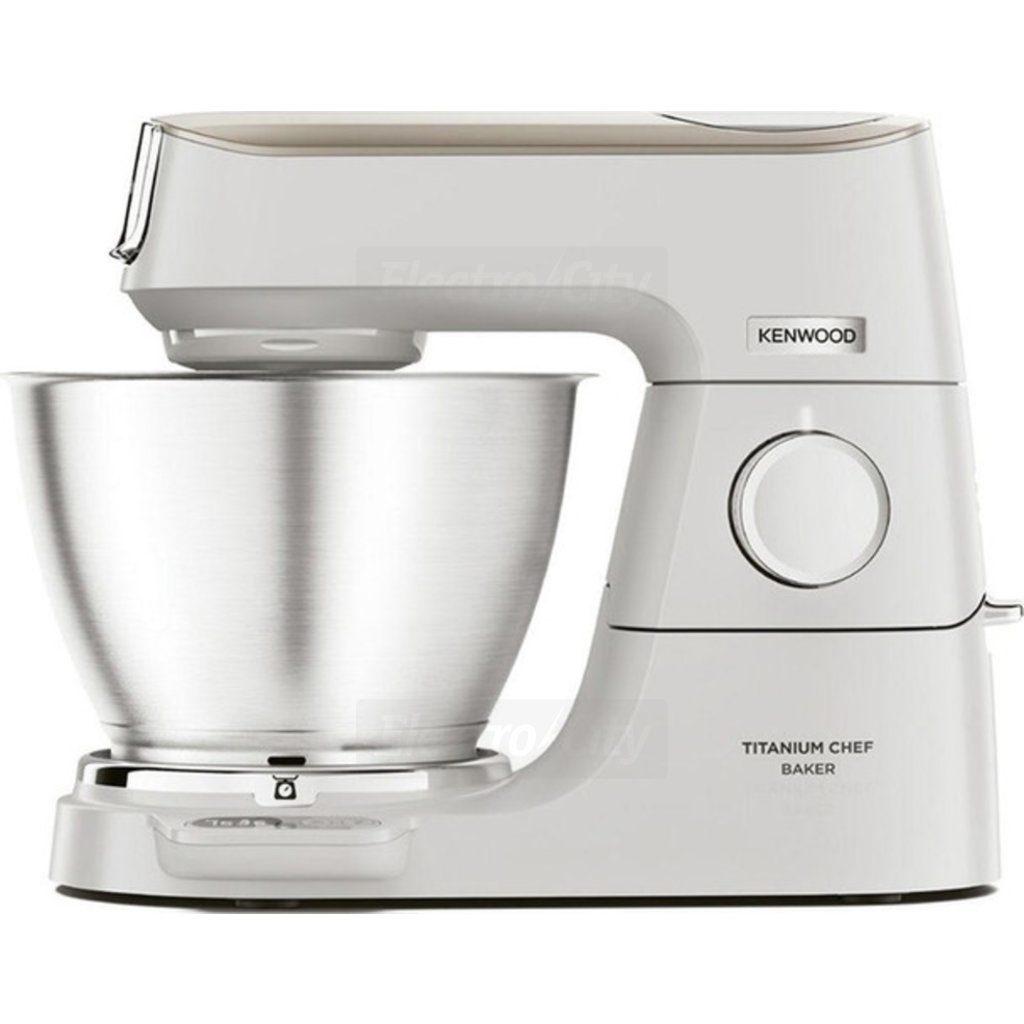 Kenwood Titanium Chef Baker KVC65.001WH Stand Mixer - 1200W, 4.6L, White, with EasyWeigh Scales & Fold Function, Red Dot & iF Design Award Winner