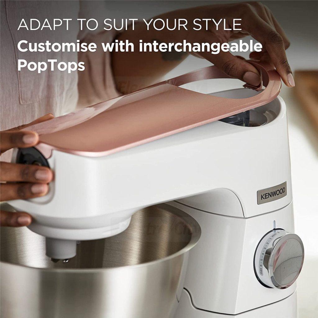 Kenwood Titanium Chef Baker KVC65.001WH Stand Mixer - 1200W, 4.6L, White, with EasyWeigh Scales & Fold Function, Red Dot & iF Design Award Winner