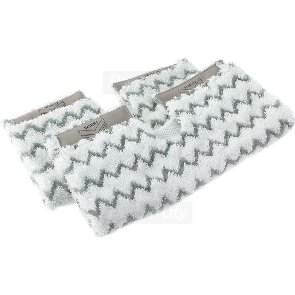 Shark Steam Mop Pads 2pk | Microfibre Double-sided White Grey Zigzag Pattern
