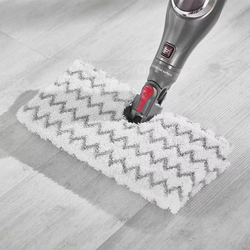Shark Steam Mop Pads 2pk | Microfibre Double-sided White Grey Zigzag Pattern