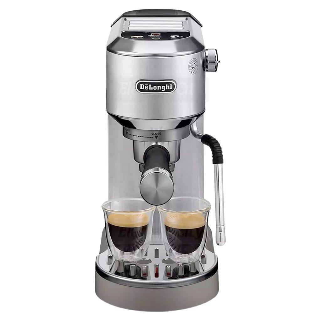 Delonghi Dedica Duo Espresso Coffee Machine with Cold Brew & Advanced Milk Steam Wand | Stainless Steel | 15cm Wide | 15-bar Pump Pressure