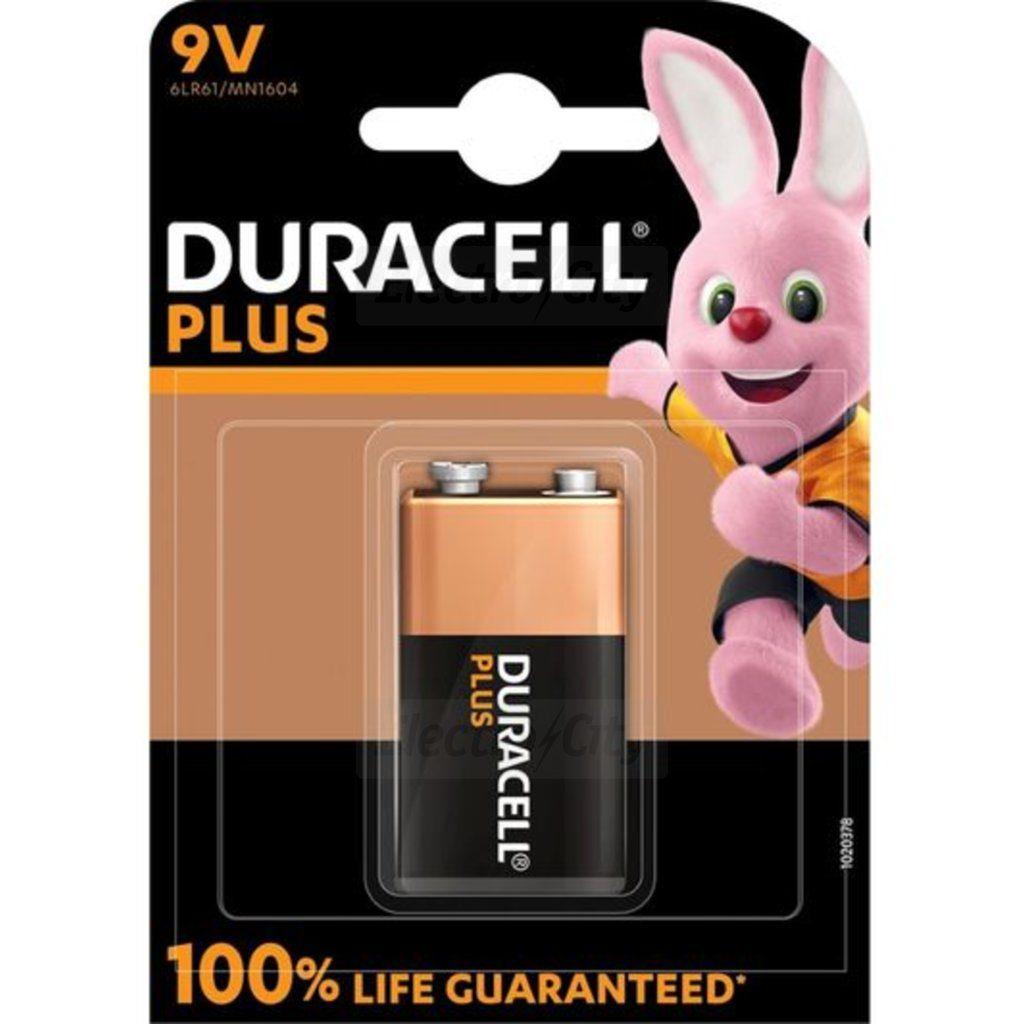 Duracell Plus 9V Alkaline Battery Single Pack PP3 6LR61 MN1604 100% Life Guaranteed