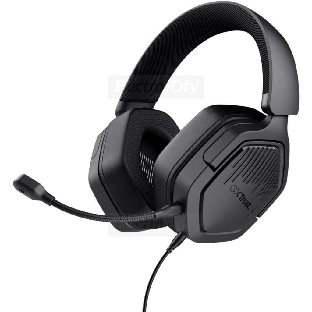 Trust GXT492 Carus Gaming Headset | Black | 50mm Drivers | Detachable Mic | Multiplatform Compatibility