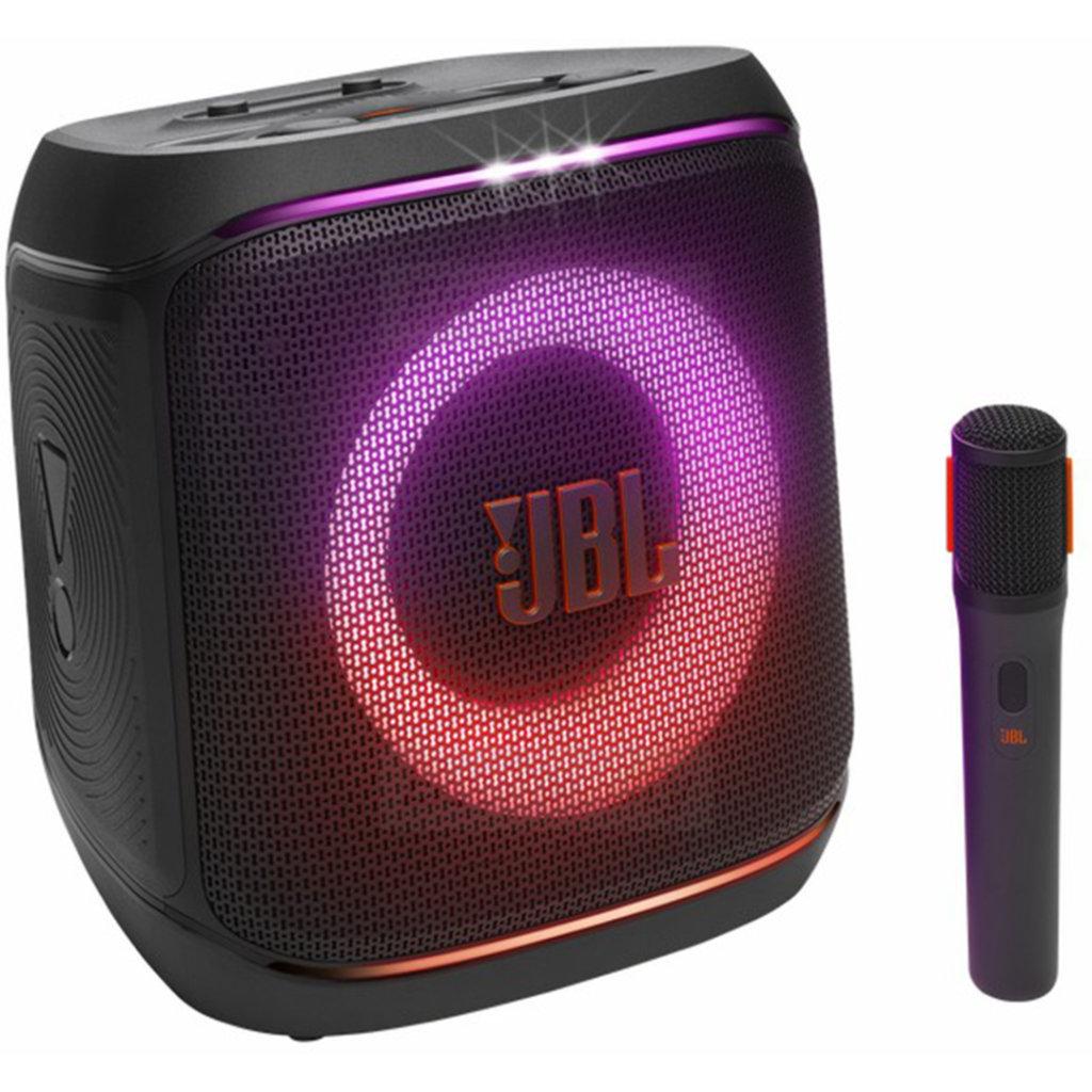 JBL PartyBox Encore 2 Portable Speaker 100W RMS AI Sound Boost Wireless Mic 15-Hr Battery IPX4 Splashproof Auracast Black