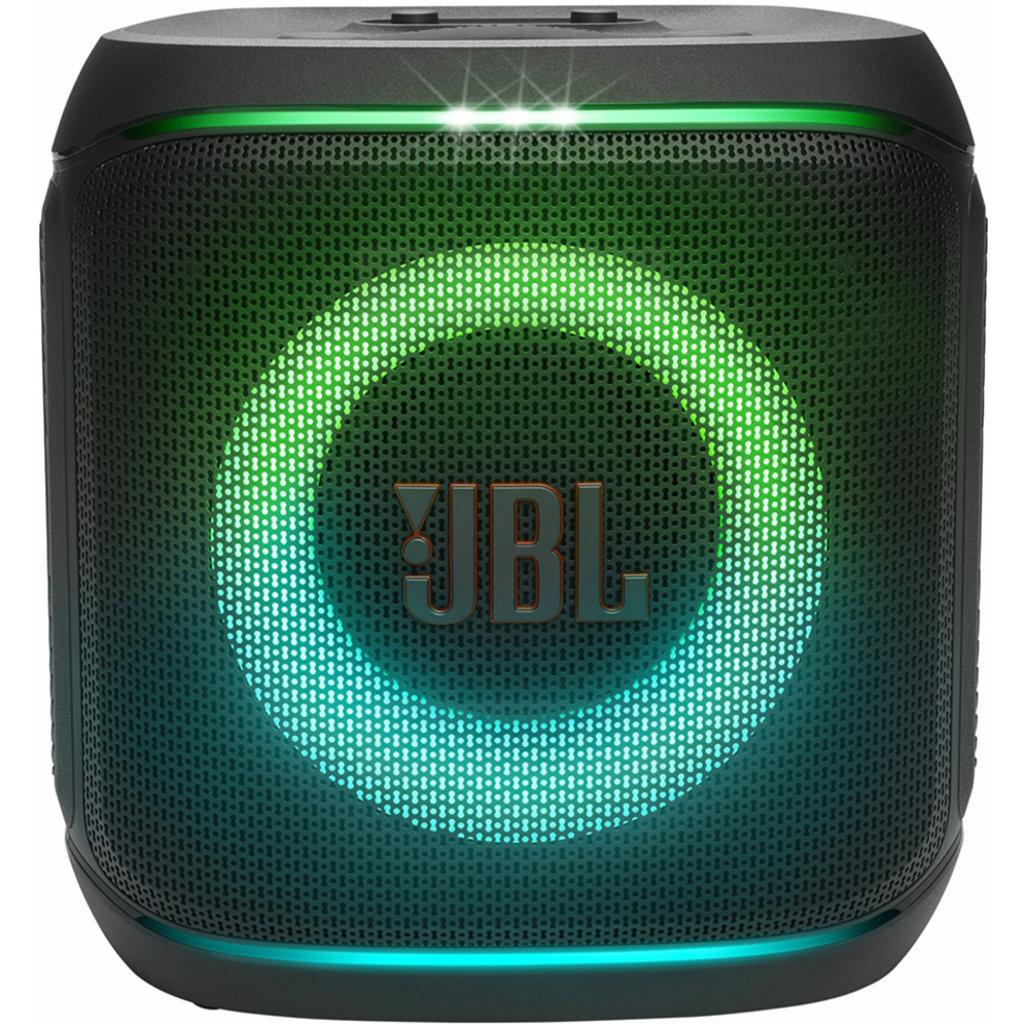 JBL PartyBox Encore 2 Portable Speaker 100W RMS AI Sound Boost Wireless Mic 15-Hr Battery IPX4 Splashproof Auracast Black
