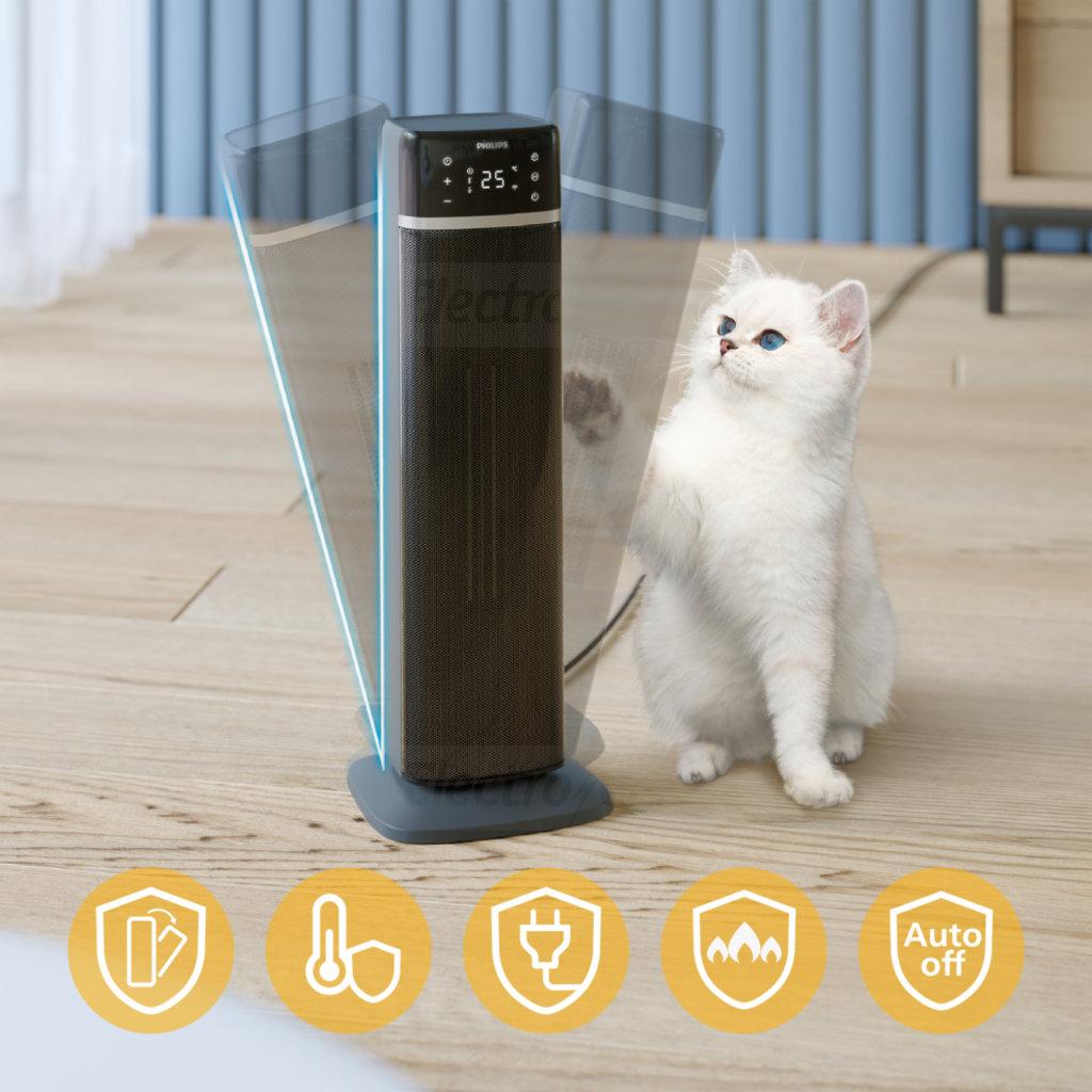 Philips Smart Ceramic Fan Heater with Temperature Display, WiFi, App Control