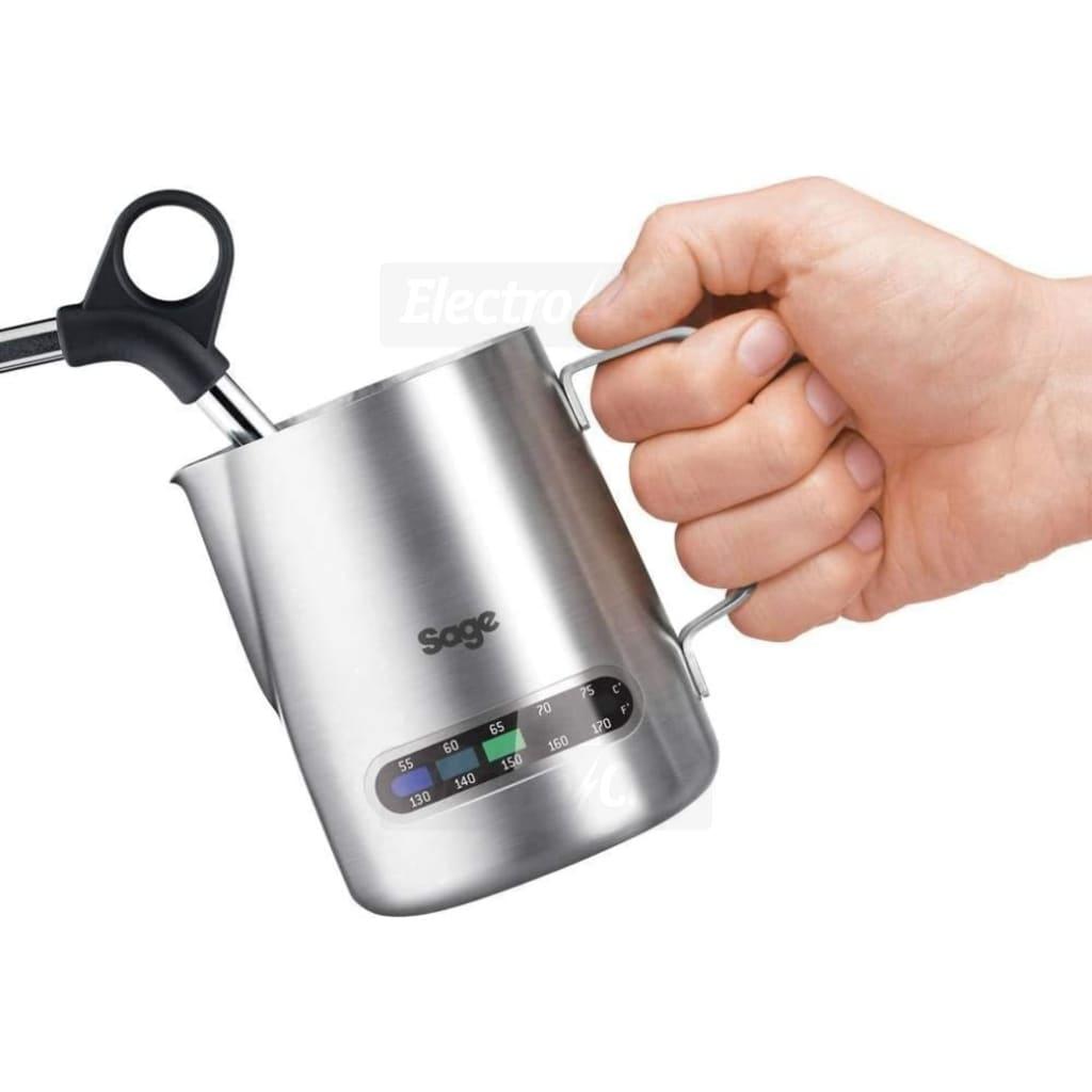 Sage Temperature Control Milk Jug - Silver, 480ml, with Thermometer and Spout design