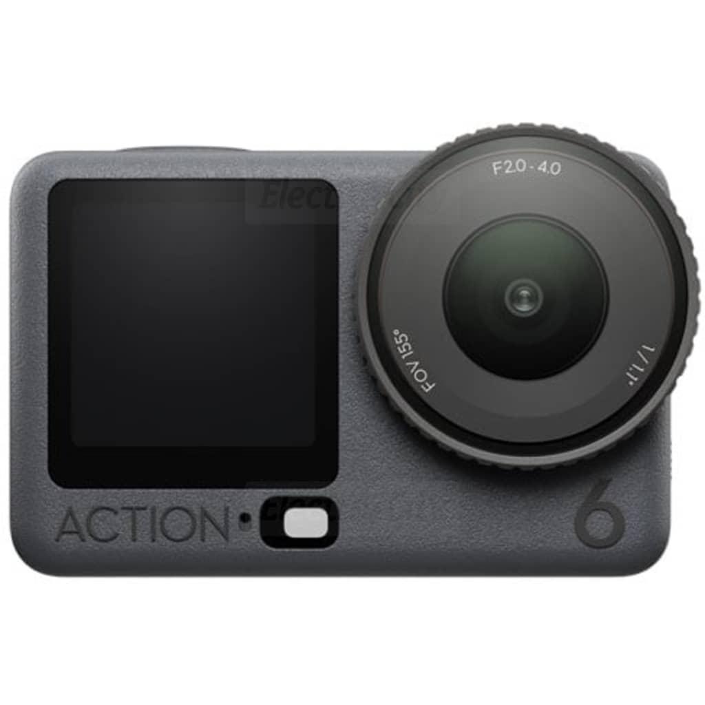DJI Osmo Action 6 Adventure Combo Black Action Camera 1/1.1-Inch Sensor f/2.0-f/4.0 Aperture 4K/120fps 155° FOV 20m Waterproof 50GB Storage 4-Hour Battery
