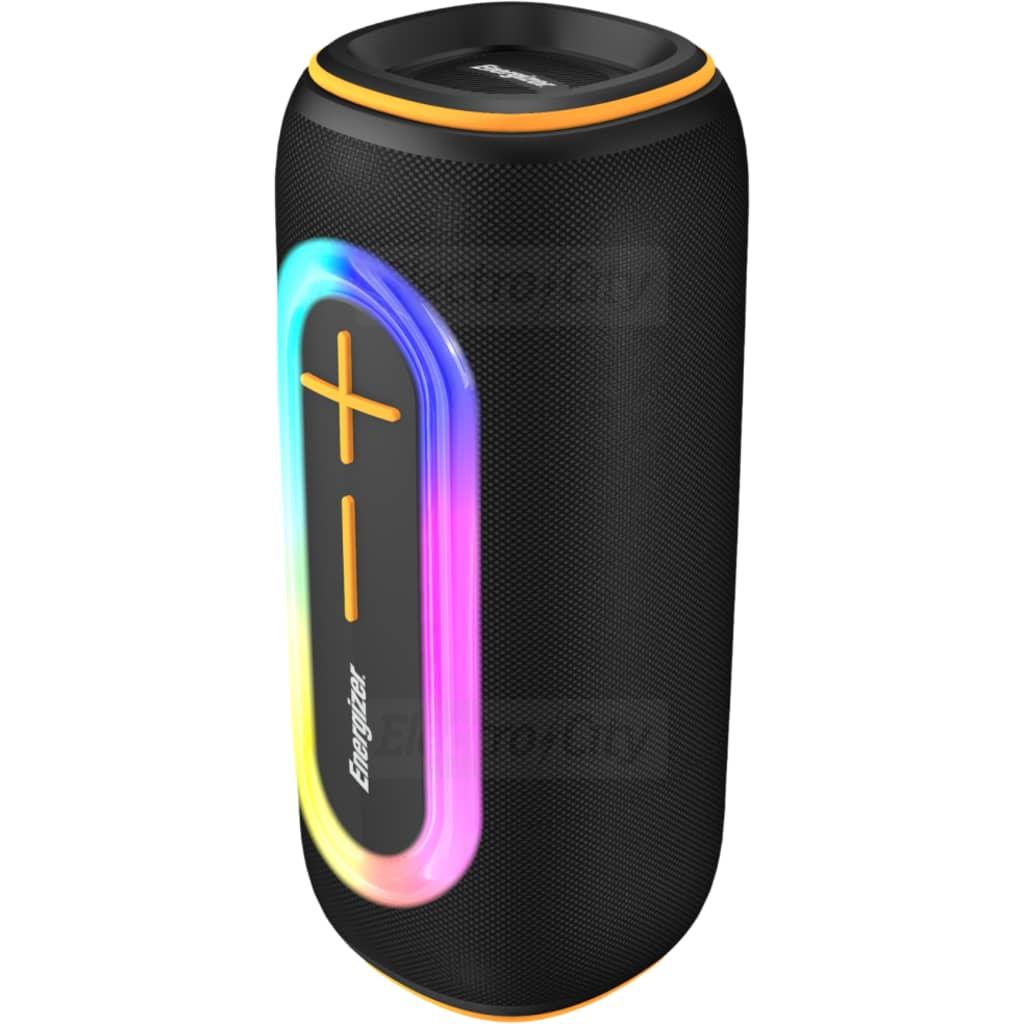 Energizer BTS206 Portable Bluetooth Speaker - Black with Power Bank, 360° Sound, RGB Lighting, Handsfree, Bluetooth 5.2, Micro SD, USB, AUX