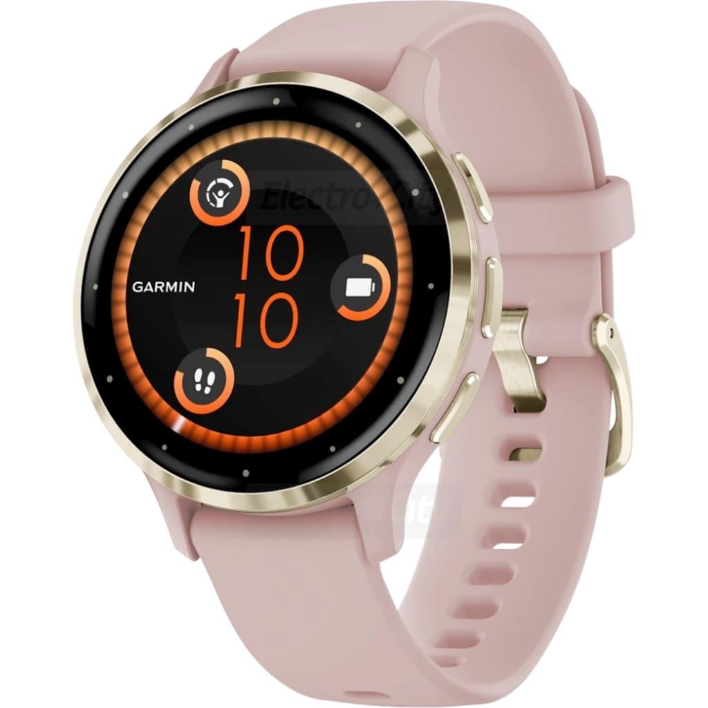 Garmin Venu 3S Smartwatch Soft Gold Rose AMOLED Display Heart Rate GPS Music Control Up to 10 days Battery Life