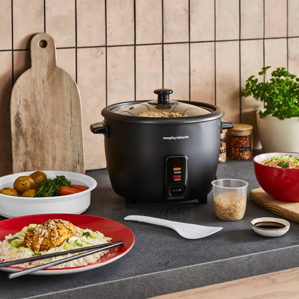 Morphy Richards 8 Cup 1.5L 500W Rice Cooker & Steamer with Keep Warm, Non-stick, Dishwasher Safe Lid, Control Panel