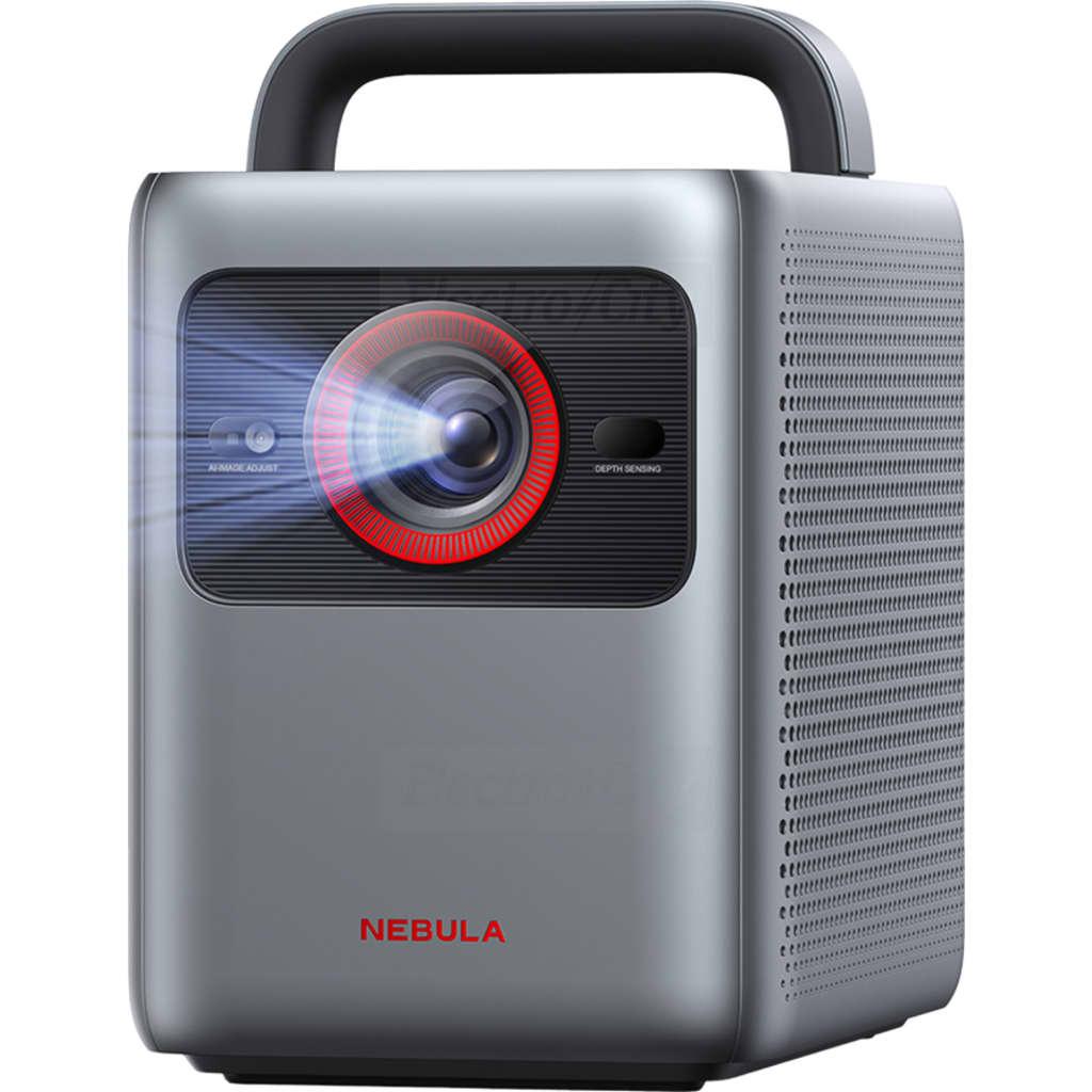 Nebula Cosmos 4K SE Laser Projector - Grey | Dolby Vision, Google TV, HybridBeam, NebulaMaster, 1800 ANSI Lumens, 200-Inch Screen, Handle, Lens, Depth Sensing