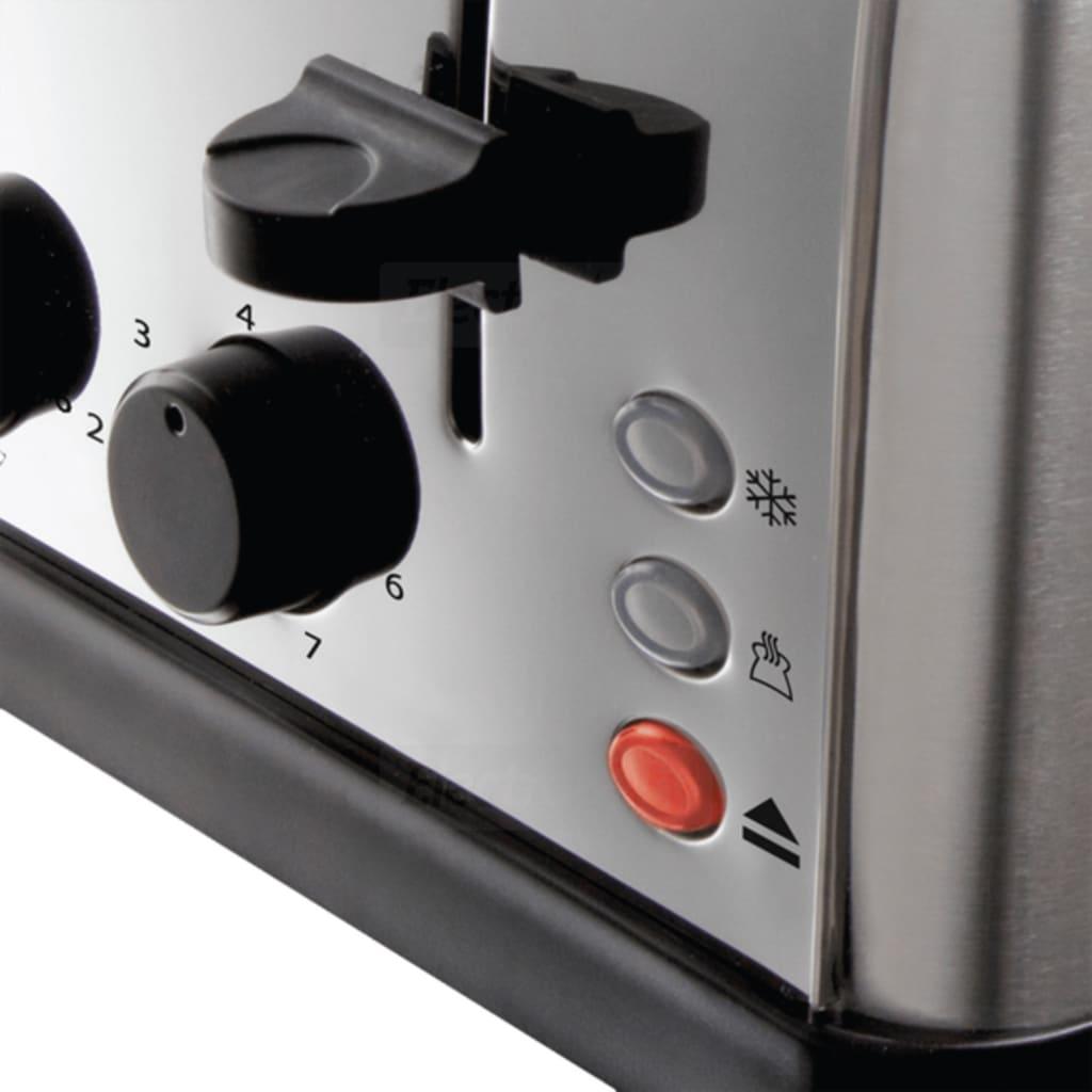 Russell Hobbs Futura 4 Slice Toaster Silver - Brushed Stainless Steel, Frozen Bread, Cancel, Reheat, Bagel, Crumb Tray