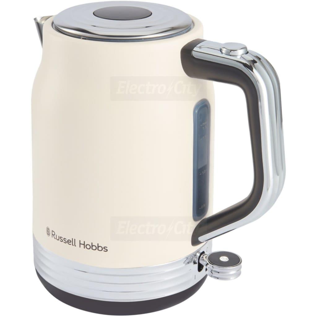 Russell Hobbs Hanley 1.7L 3000W Cream Kettle with Water Level Indicator and Anti-limescale Filter