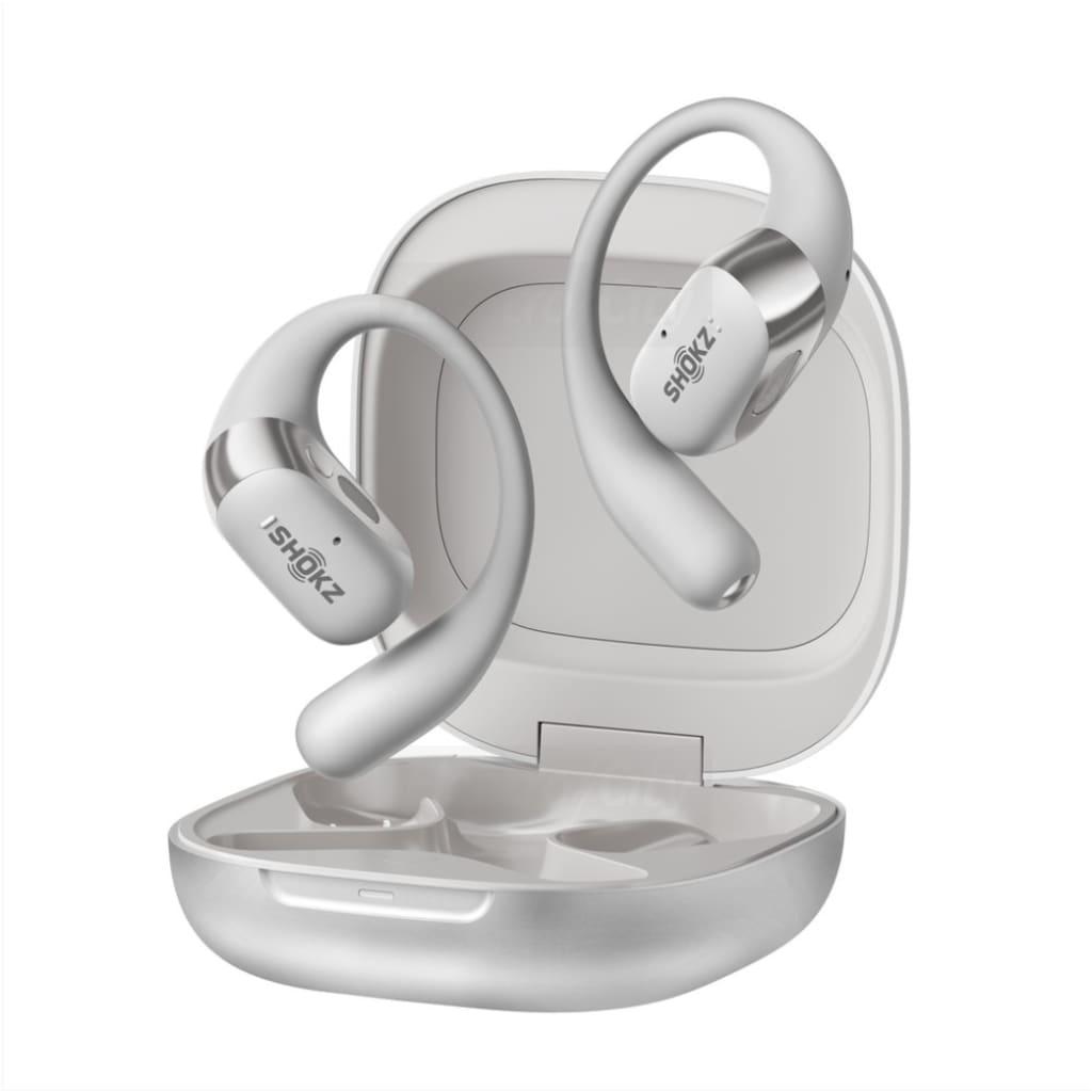 Shokz Openfit 2+ Grey Open-Ear Earbuds - Dynamic Sound, Dolby Audio, 48hr Battery, IP55 Water Resistant, Bluetooth 5.4