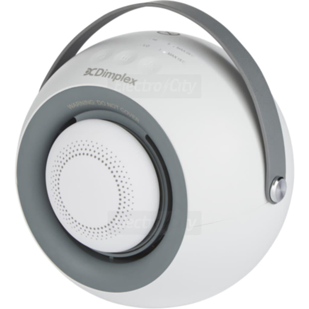 Dimplex DDF390 Fan Heater with Detachable Hand Warmer, PTC Ceramic, 2 Speeds, White, LED Touch Screen, Safety Protection, 19 x 14.6 x 19 cm