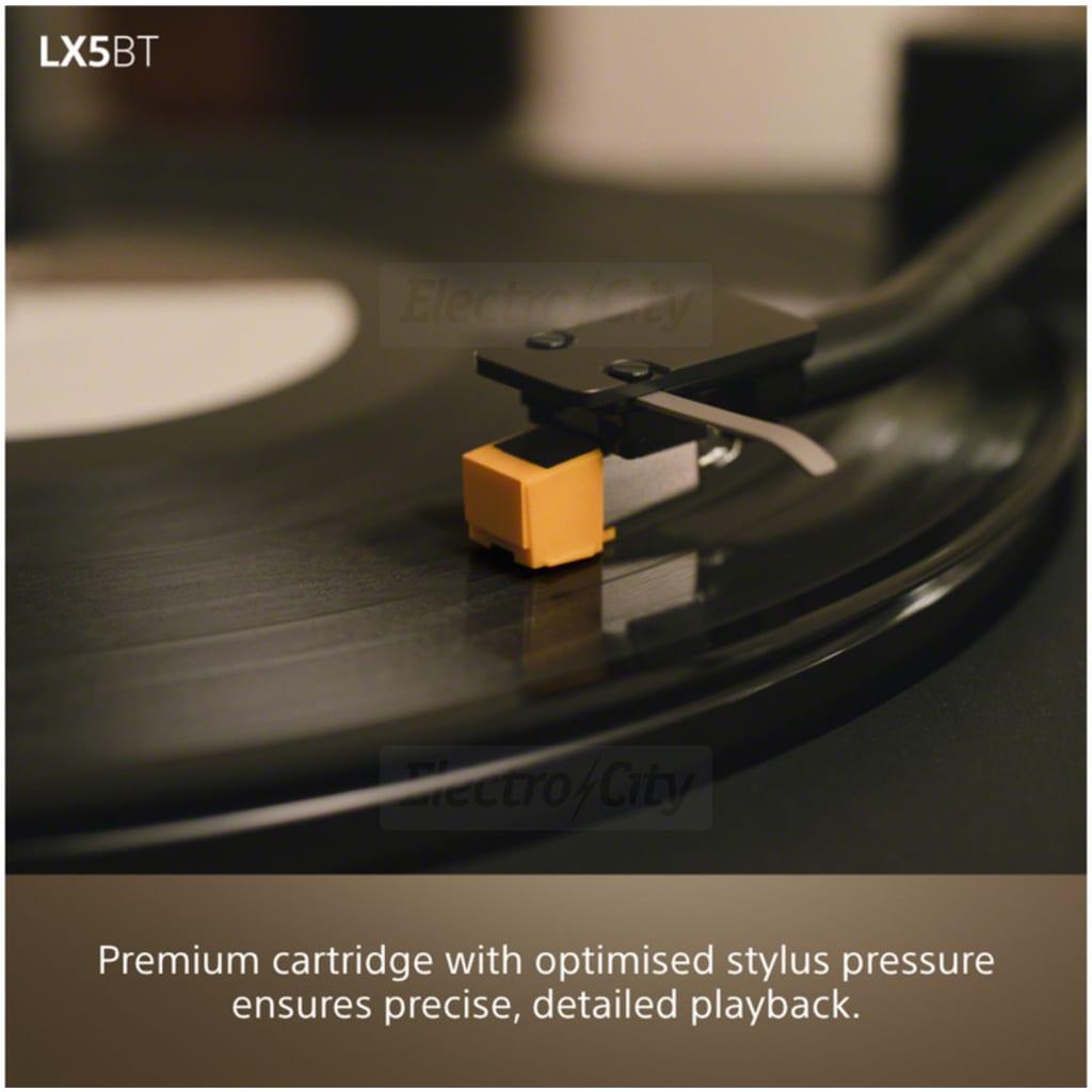 Sony PS-LX5BT Belt Drive Bluetooth Turntable - Black | Fully Automatic, aptX Adaptive Wireless, Aluminum Tonearm, MM Cartridge, Built-in Phono Stage