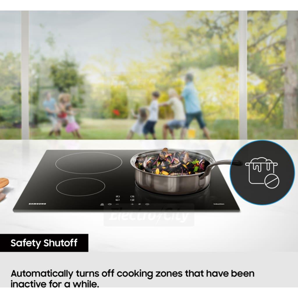 Samsung 59cm 4 Zone Induction Hob Black with Power Boost Auto Pan Detection Smart Touch Controls Safety Features