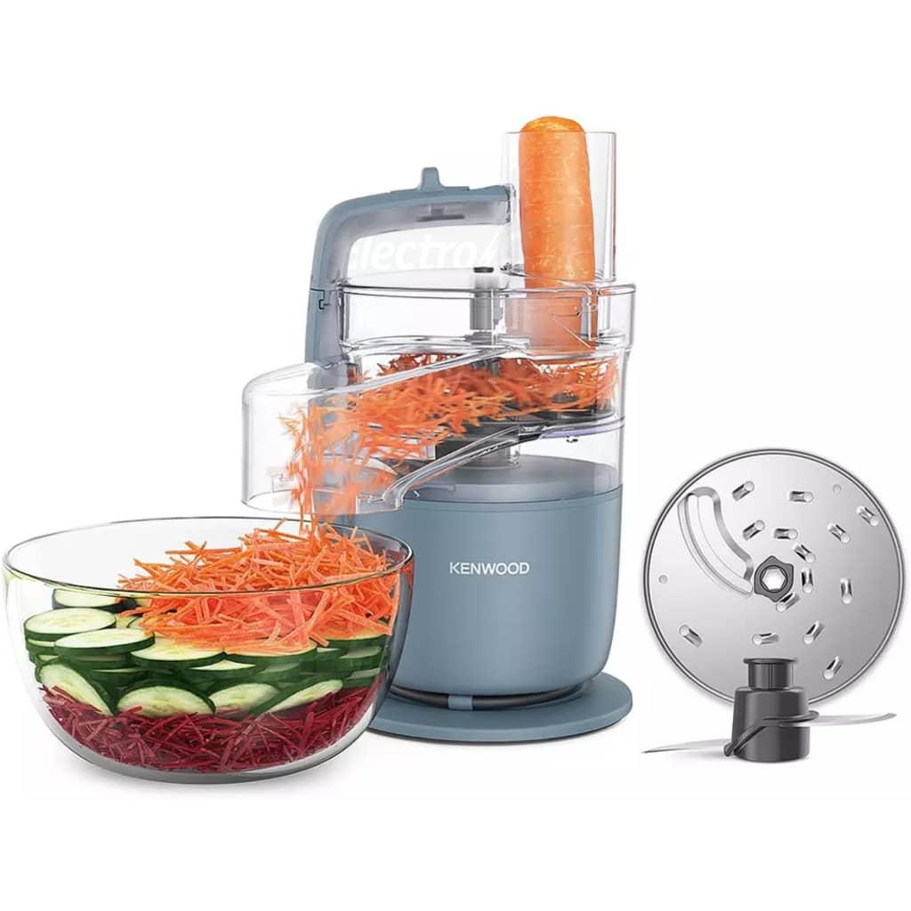 Kenwood MultiPro Go Food Processor - Grey / Storm Blue | 1.3 Litre, Slice, Grate, Knead Dough, Chop, Puree