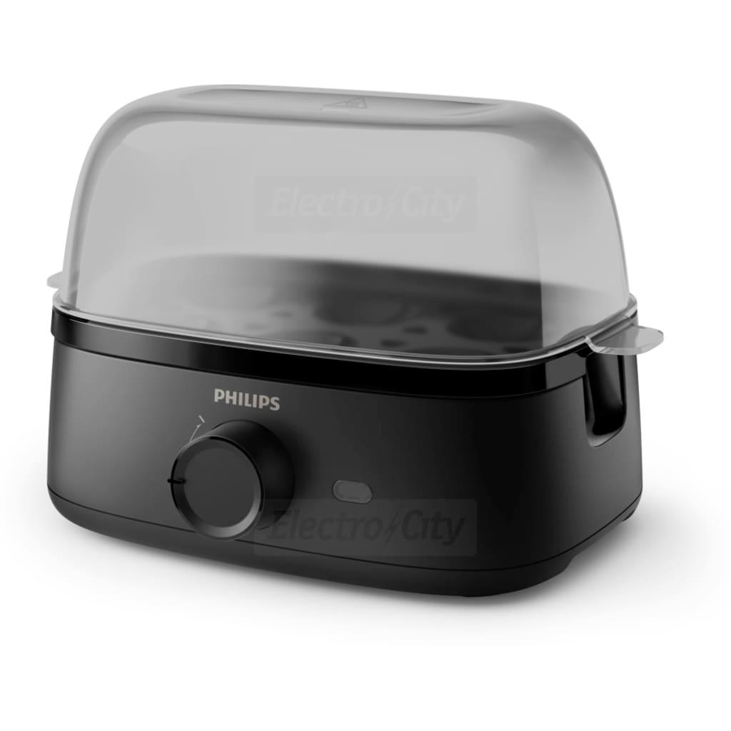 Philips Egg Cooker 3000 Series Black with Clear Lid, 6 eggs capacity, 400 W power, Poached accessory
